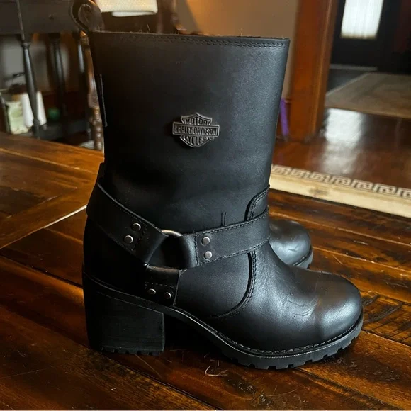 Harley-Davidson Women's Black Moto Boots - Picture 7 of 9